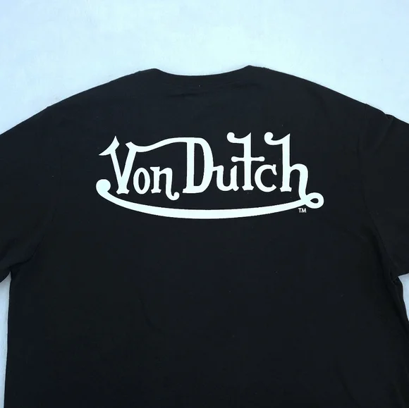 Von Dutch Black🖤 Graphic Tee👕 with White Logo - NWT - Picture 3 of 14